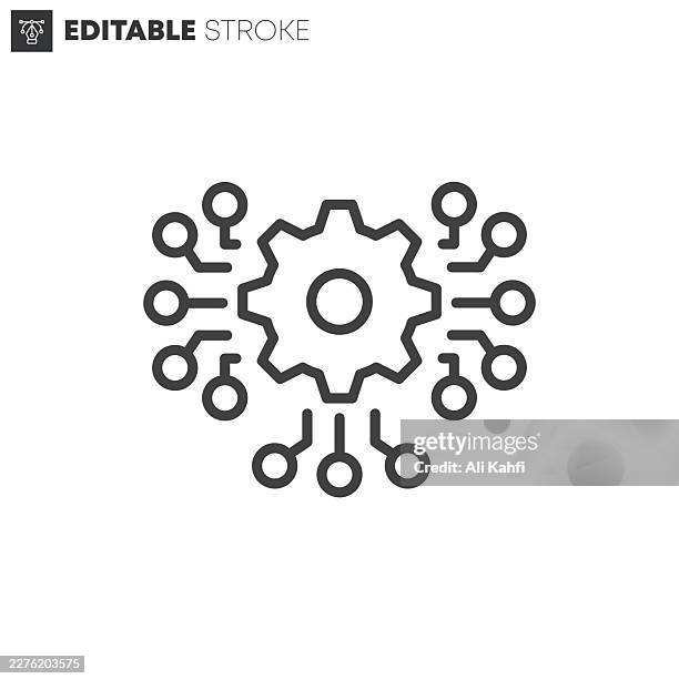 centralized processing thin line icons collection. editable stroke. vector illustration. - customs control stock illustrations