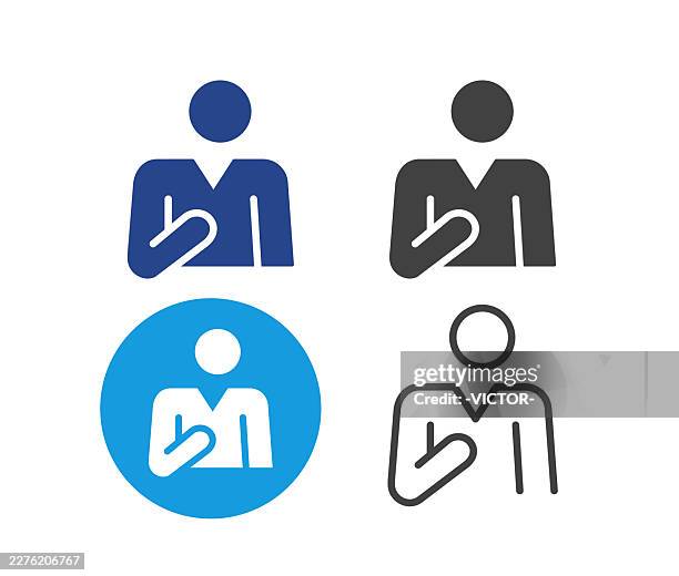 a person who feels uncomfortable - illustration icons - man having heart attack stock illustrations
