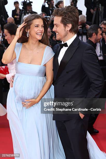 Barbara Palvin and Dylan Sprouse attend the "Histoires Parallèles " screening during the 79th annual Cannes Film Festival at Palais des Festivals on...
