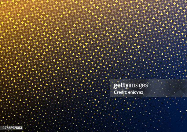 seamless golden glittering stars background - gold sequin stock illustrations