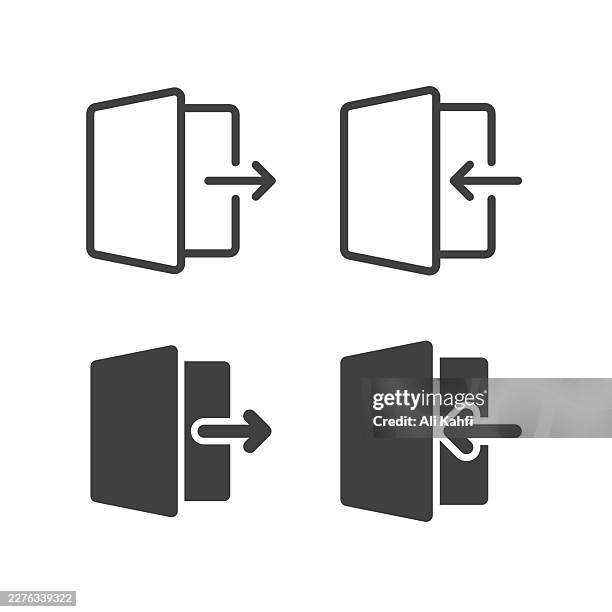 login icon. solid and line simple icon series - hand scan security stock illustrations
