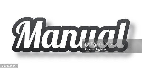 Manual - 3D Text with shadow on white background Manual - 3D Text with shadow on white background