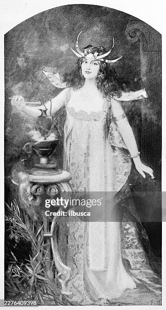 "a love potion", by consuelo fould - love potion stock illustrations