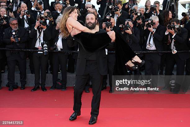 Laetitia Casta and Vincent Macaigne attend the "Karma" screening during the 79th annual Cannes Film Festival at Palais des Festivals on May 15, 2026...