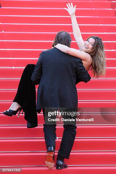 Vincent Macaigne and Laetitia Casta attend the "Karma" screening during the 79th annual Cannes Film Festival at Palais des Festivals on May 15, 2026...