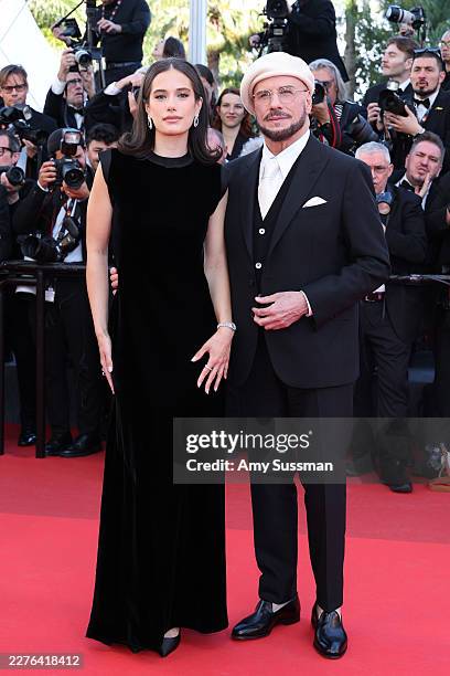 Ella Bleu Travolta and John Travolta attend the "Karma" screening during the 79th annual Cannes Film Festival at Palais des Festivals on May 15, 2026...