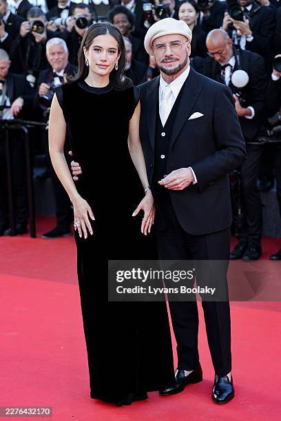 Ella Bleu Travolta and John Travolta attend the "Karma" screening during the 79th annual Cannes Film Festival at Palais des Festivals on May 15, 2026...