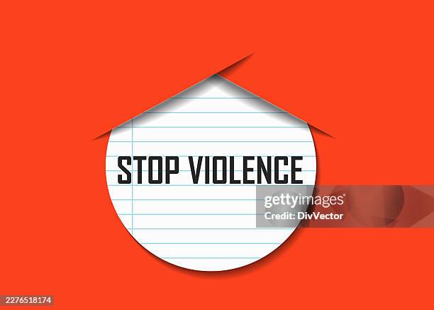 stop violence banner concept - stop violence stock illustrations