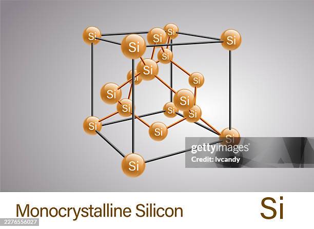 molecule-monocrystalline silicon - silicon stock illustrations