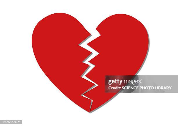 illustrazioni stock, clip art, cartoni animati e icone di tendenza di broken heart syndrome, conceptual illustration - cuore spezzato