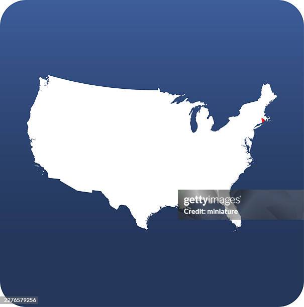 rhode island map - rhode island vector stock illustrations