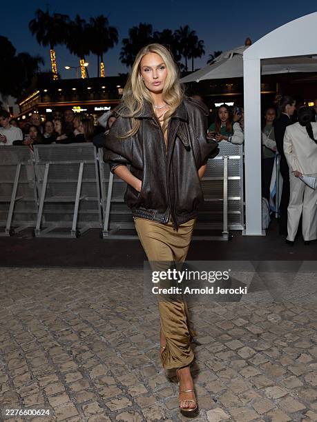 Romee Strijd is seen at the Hotel Martinez during the 79th annual Cannes Film Festival on May 16, 2026 in Cannes, France.