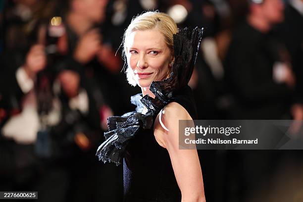 Cate Blanchett attends the "Paper Tiger" screening during the 79th annual Cannes Film Festival at Palais des Festivals on May 16, 2026 in Cannes,...