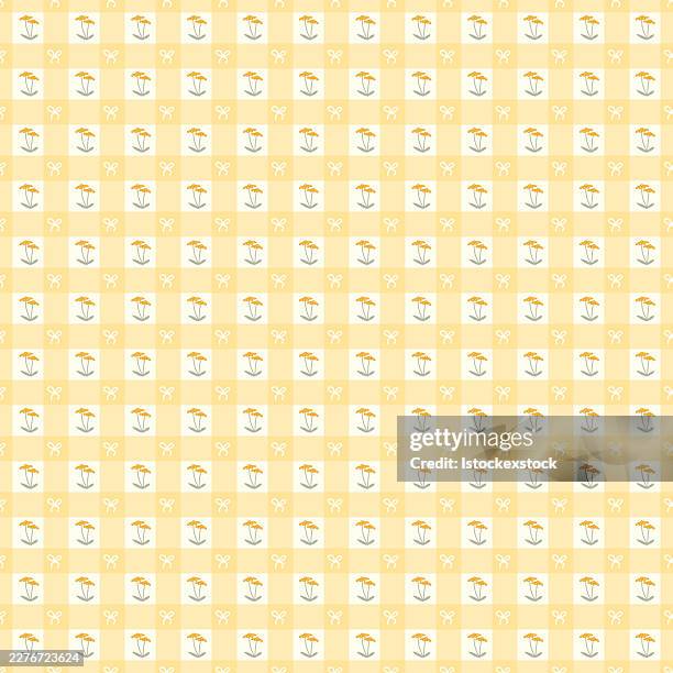 cute flower seamless pattern - daisy background stock illustrations
