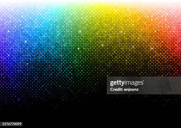 abstract sparkling rainbow glitter background - pride gradient stock illustrations
