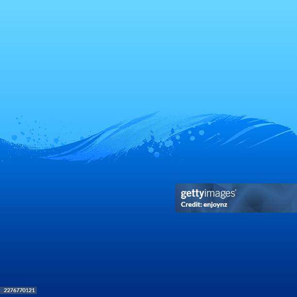 blue feathered wave flow background - feather background stock illustrations