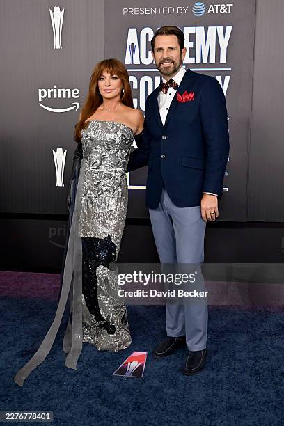 Shania Twain and Damon Whiteside, CEO, Academy of Country Music attend the 61st Academy of Country Music Awards at MGM Grand Garden Arena on May 17,...