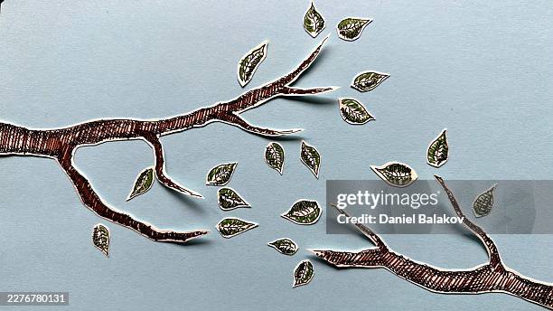 spring. sun & wind moving tree branches with green leaves - tree leaf isolated stock illustrations