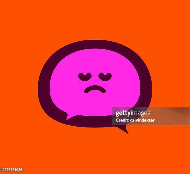 angry displeased chatbot emoji icon symbol - asking question face stock illustrations
