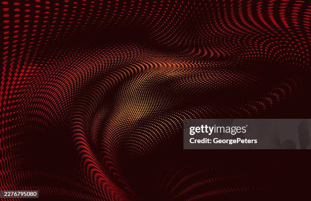 flowing liquid half tone pattern background - squeezing orange stock illustrations