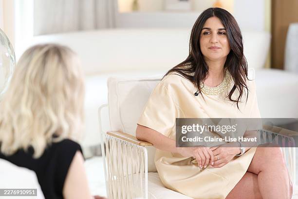 Géraldine Nakache attends Women In Motion talk at Carlton Hotel on May 18, 2026 in Cannes, France.
