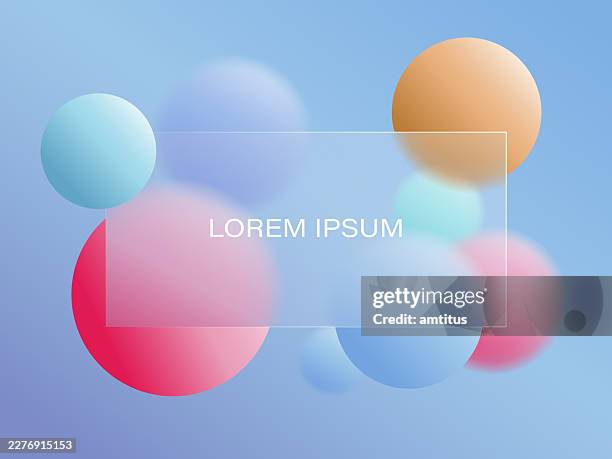 glass effect banner blue - glass effect stock illustrations