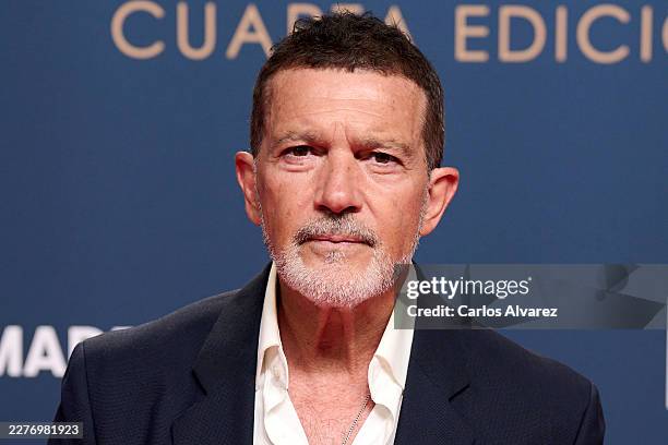 Antonio Banderas attends the Talia Awards 2026 photocall at the El Canal Theater on May 18, 2026 in Madrid, Spain.