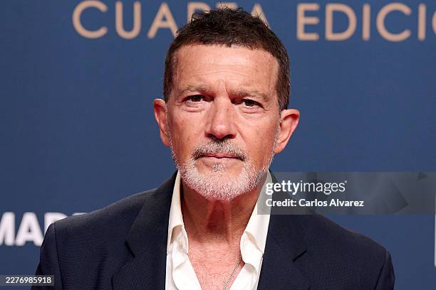 Antonio Banderas attends the Talia Awards 2026 photocall at the El Canal Theater on May 18, 2026 in Madrid, Spain.