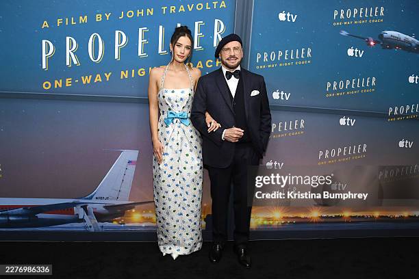 Ella Bleu Travolta and John Travolta at the Apple Original Film, "Propeller One-Way Night Coach" held at MoMA The Museum of Modern Art on May 21,...