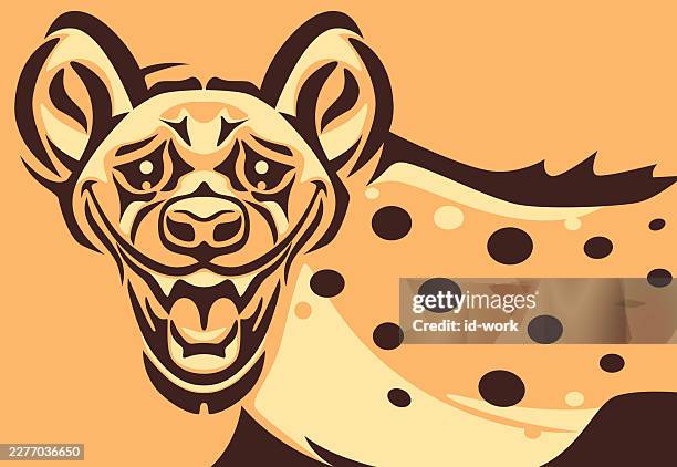 hyena laughing - stalker stock illustrations