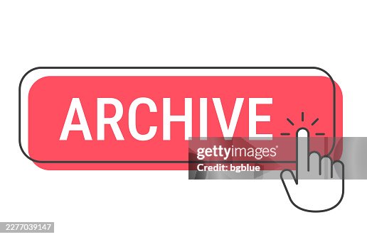 Archive - Click button with hand cursor on white background Archive - Click button with hand cursor on white background