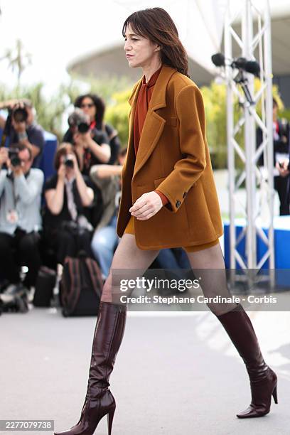Charlotte Gainsbourg poses during the "L'affaire Marie-Claire" photocall at the 79th annual Cannes Film Festival at Palais des Festivals on May 19,...