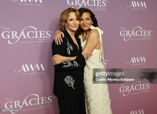 Lea Thompson and Constance Marie attend The Alliance For Women In Media Foundation's 2026 Gracie Awards Gala at Beverly Wilshire, A Four Seasons...