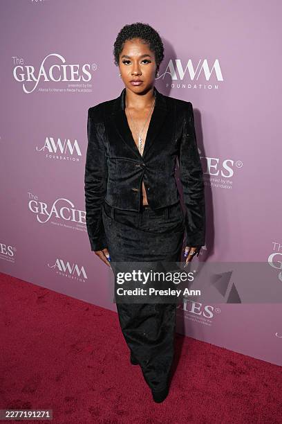 Jordan Chiles attends the Alliance for Women in Media Foundation's 51st Annual Gracie Awards at the Beverly Wilshire, a Four Seasons Hotel on May 19,...