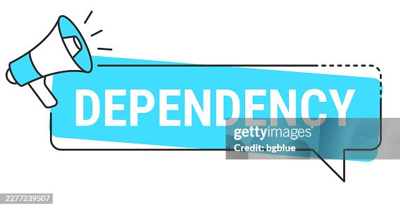 Dependency - Speech bubble and megaphone on white background Dependency - Speech bubble and megaphone on white background