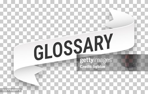 Glossary - 3D Banner on transparent background Glossary - 3D Banner on transparent background