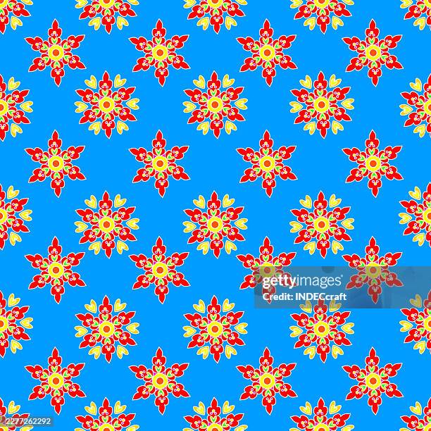 mandala seamless pattern - 1920s pattern stock illustrations