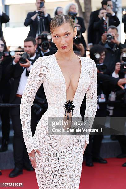 Bella Hadid attends the "La Bataille De Gaulle: L'Âge De Fer" screening during the 79th annual Cannes Film Festival at Palais des Festivals on May...