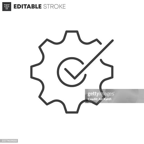 settings verified thin line icons collection. editable stroke. vector illustration. - acceptance speech stock illustrations