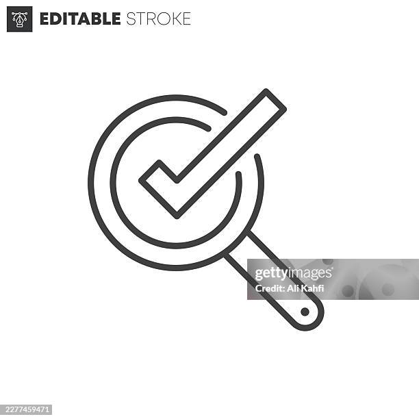 audit check thin line icons collection. editable stroke. vector illustration. - acceptance speech stock illustrations