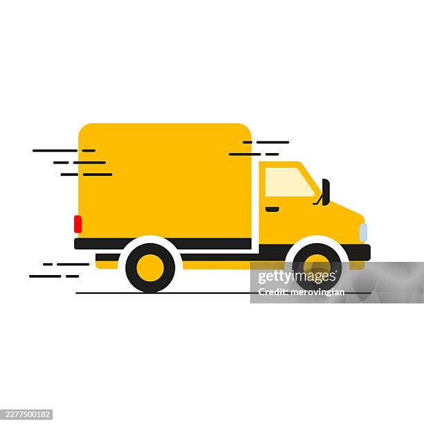 fast delivery truck - work van stock illustrations