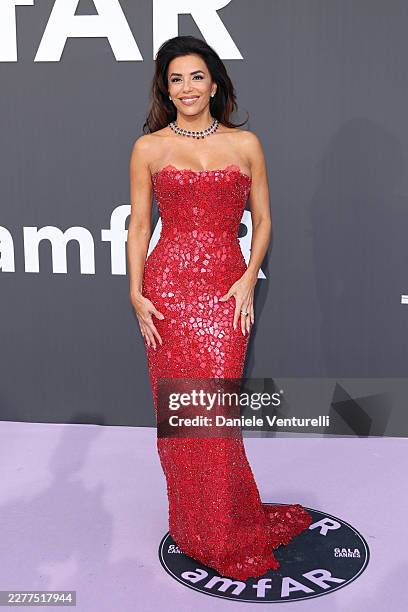 Eva Longoria attends the amfAR Gala Cannes 2026 presented by Chopard at Hotel du Cap-Eden-Roc on May 21, 2026 in Cap d'Antibes, France.