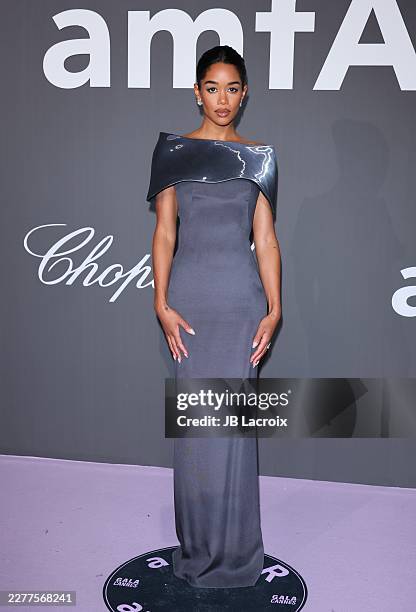 Laura Harrier attends the amfAR Gala Cannes 2026 presented by Chopard at Hotel du Cap-Eden-Roc on May 21, 2026 in Cap d'Antibes, France.