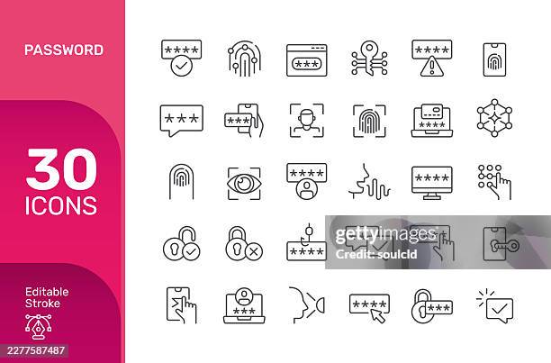 password icons - account manager stock illustrations