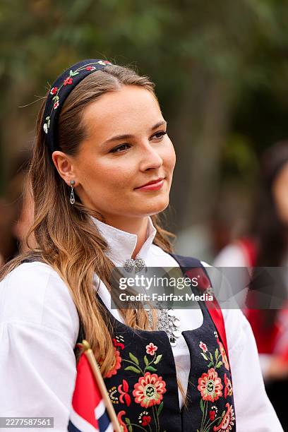 Princess Ingrid Alexandra of Norway, her first public event appearance in Australia to celebrate Norwegian constitution day. May 17, 2026.