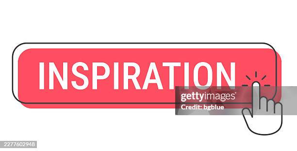inspiration - click button with hand cursor on white background - trigger button stock illustrations