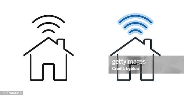 smart home. icons for design - editable stroke icon - smart home technology stock illustrations