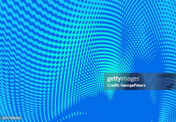 flowing liquid half tone pattern background - cave stock illustrations
