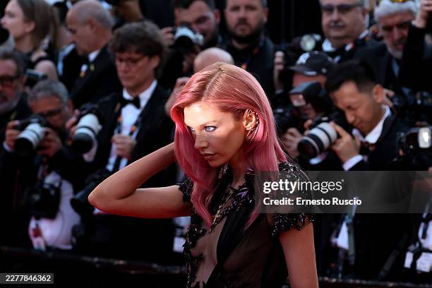 Stella Maxwell attends the closing ceremony of the 79th annual Cannes Film Festival at Palais des Festivals on May 23, 2026 in Cannes, France.