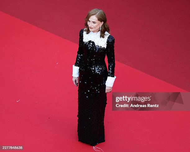 Isabelle Huppert attends the closing ceremony of the 79th annual Cannes Film Festival at Palais des Festivals on May 23, 2026 in Cannes, France.